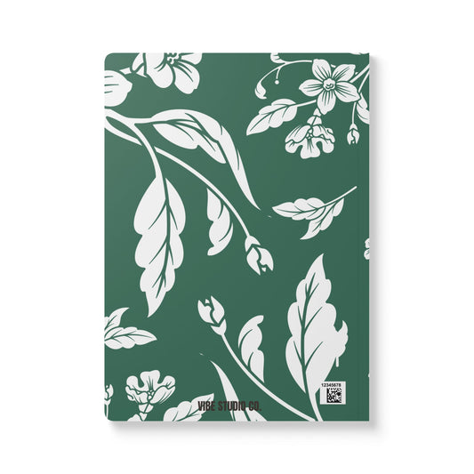 Leaf Green Floral A5 Lined Journal Coordinated Collection