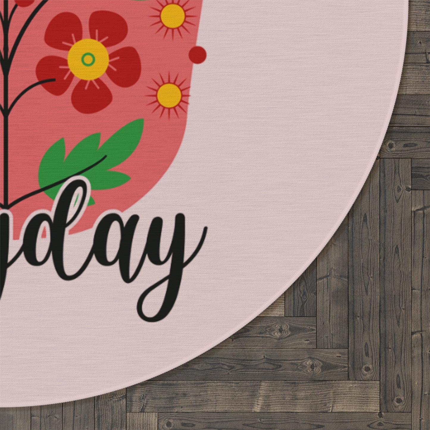 Find the Beauty in Everyday Round Rug 60 Inch Floral Area Rug