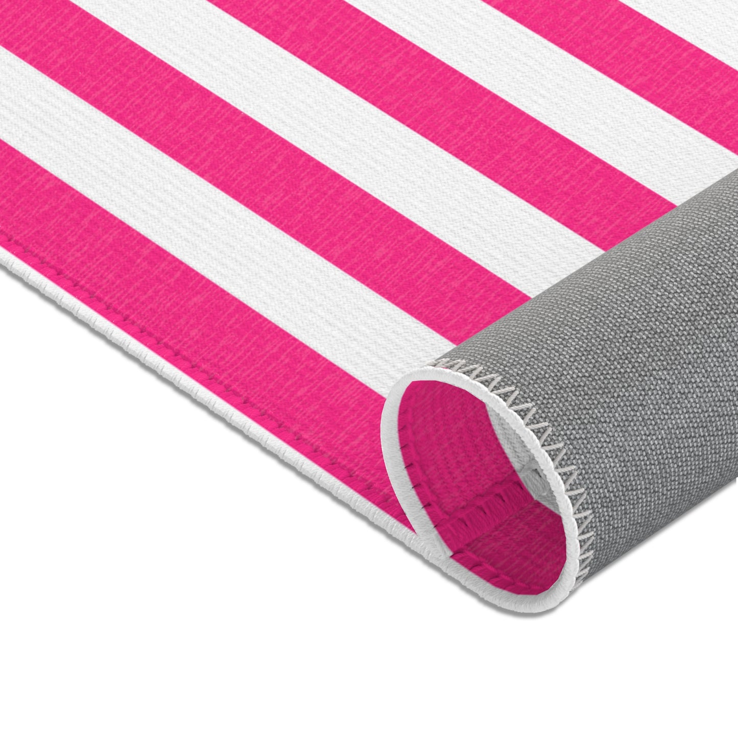 Pink Stripe Kitchen Rug 24 x 36 Pink and White Striped Accent Rug