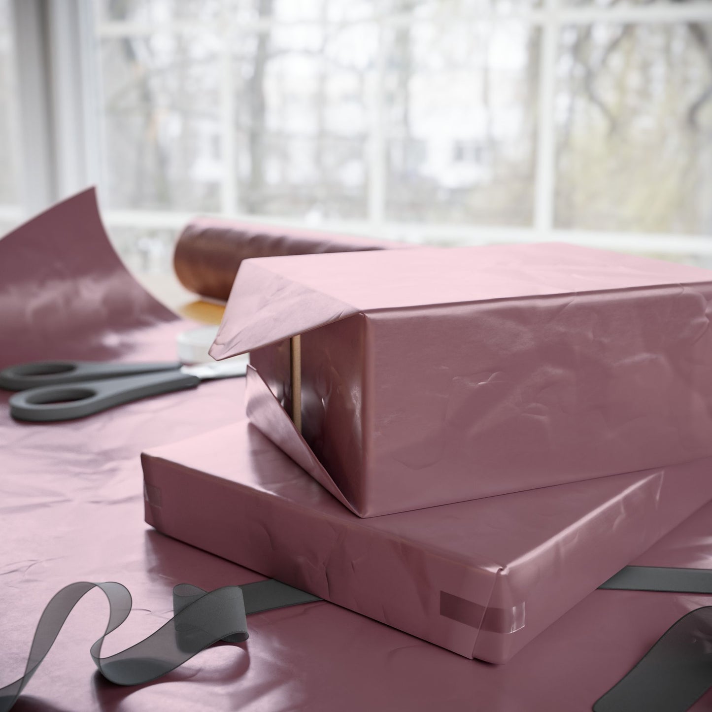 Mauve Wrapping Paper Matte or Glossy Gift Wrap 3 Sizes Fine Art Paper