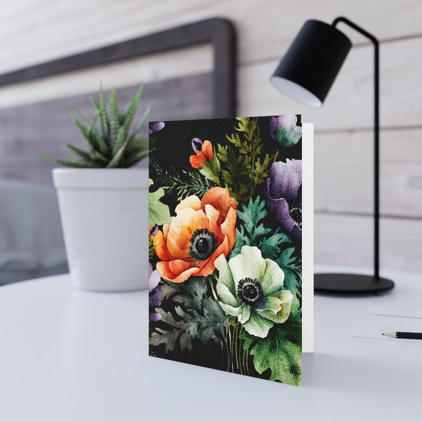 Decorated Floral Note Cards Botanical Floral Stationery Set