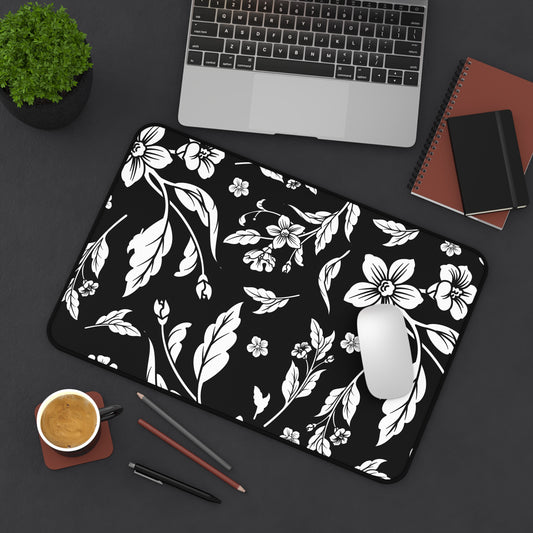 Black Floral Desk Pad (12x18, 12x22 or 16x32)