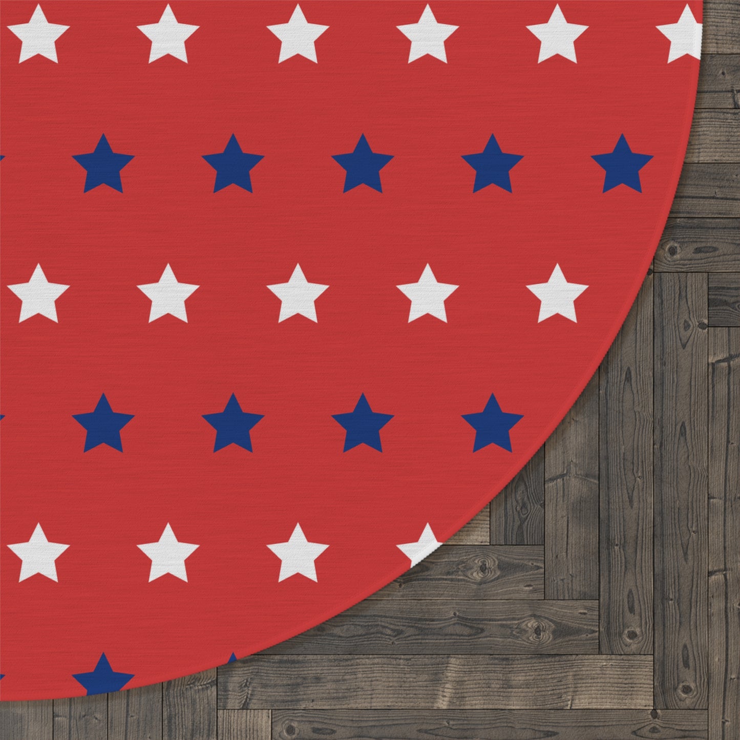 Red, White and Blue Stars Round Rug 60 Inch Patriotic Area Rug