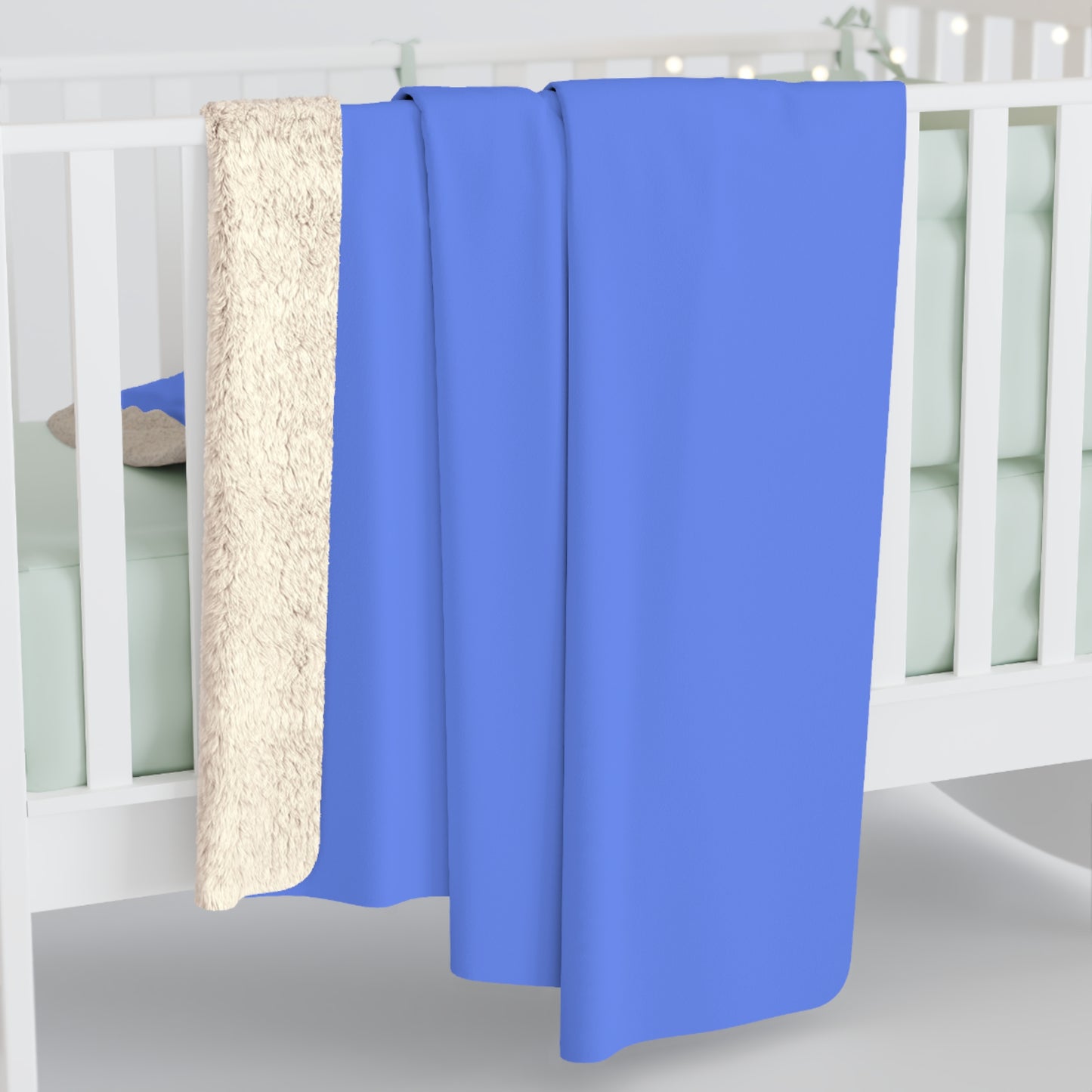 Periwinkle Sherpa Fleece Blanket Cozy Plush Throw 3 Sizes Soft Warm Blanket