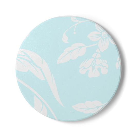 Ocean Blue Floral Ceramic Coaster Coordinated Collection