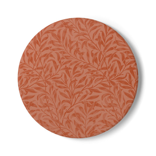 Terracotta Leaves Coaster Square or Round Color Coordinated Collection