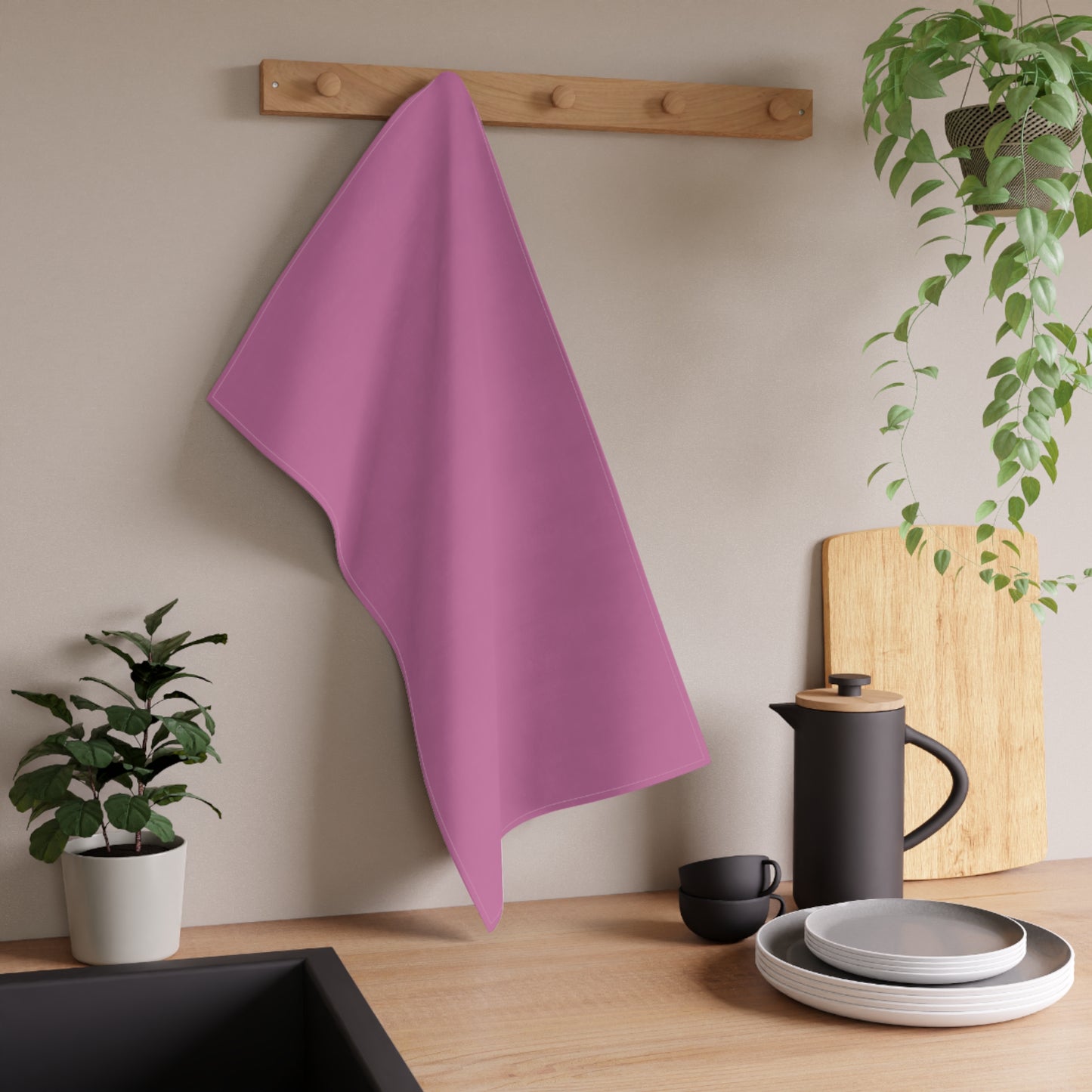 Lilac Wine Cotton Twill Tea Towel 18 x 30