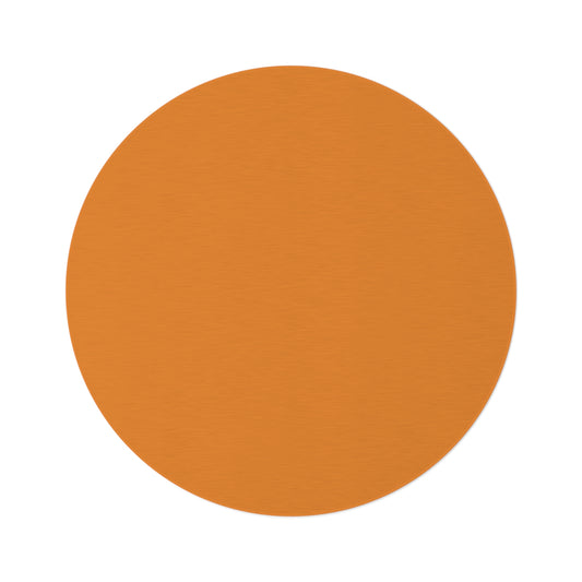 Tangerine Round Rug 60 Inch Floor Rug Minimal Home Decor Living Room Rug