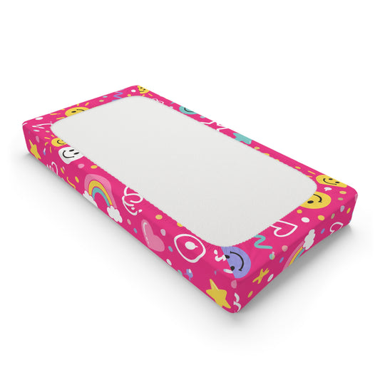 Pink Pop Baby Changing Pad Cover Pink Nursery Changing Pad Cover