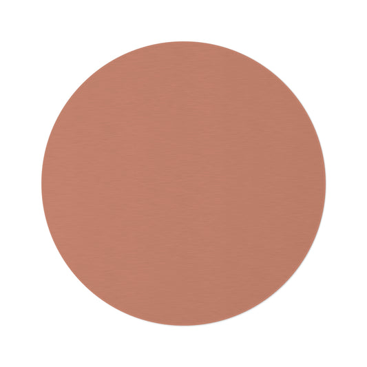 Terracotta Round Rug 60 Inch Floor Rug Minimal Home Decor Living Room Rug