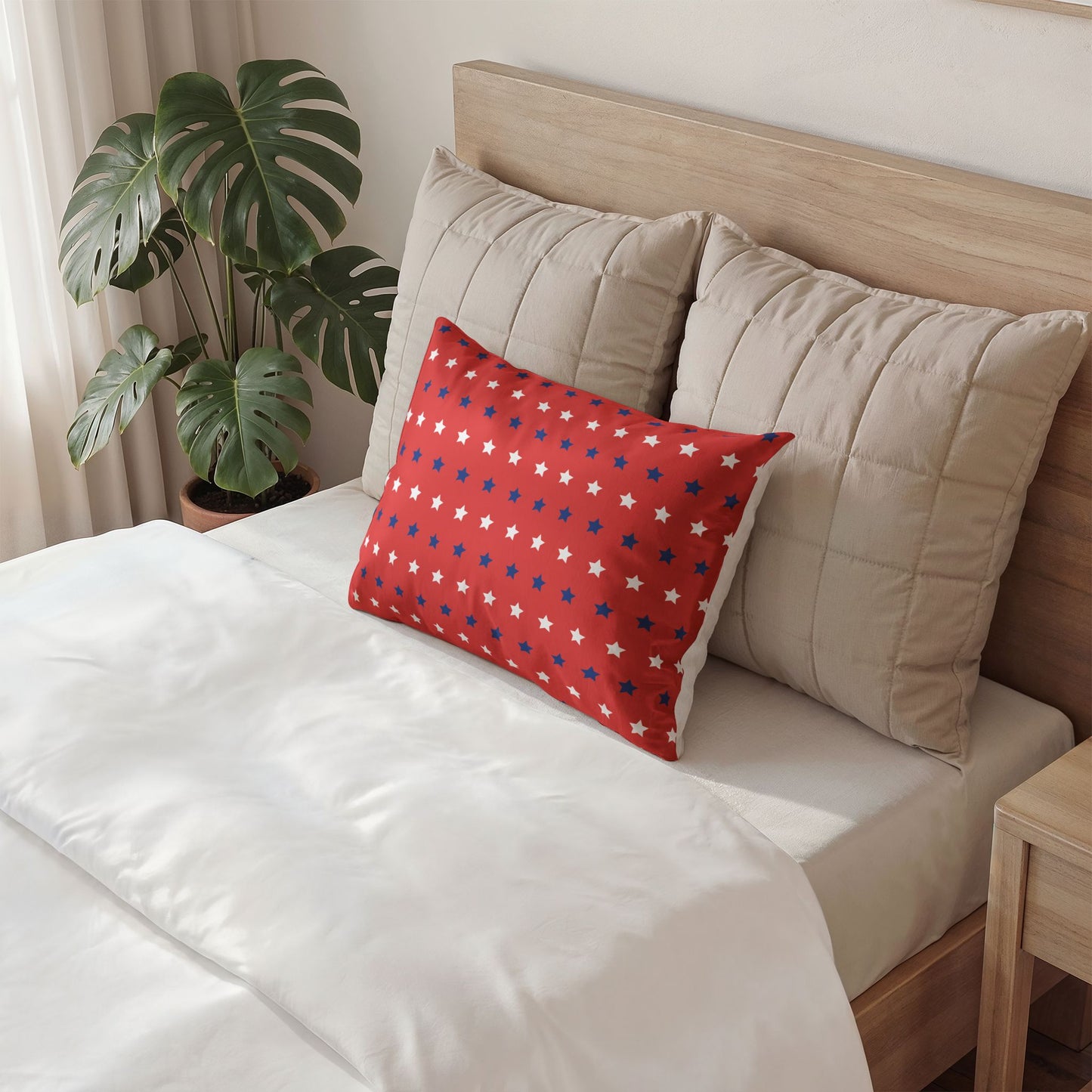 Red, White and Blue Stars Pillow Sham