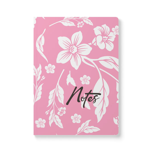 Light Pink Floral A5 Lined Journal Coordinated Collection