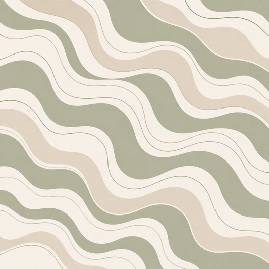 Sage Flow Wave Seamless Pattern Neutral Wave Pattern PNG 8000x8000 Repeat Tile