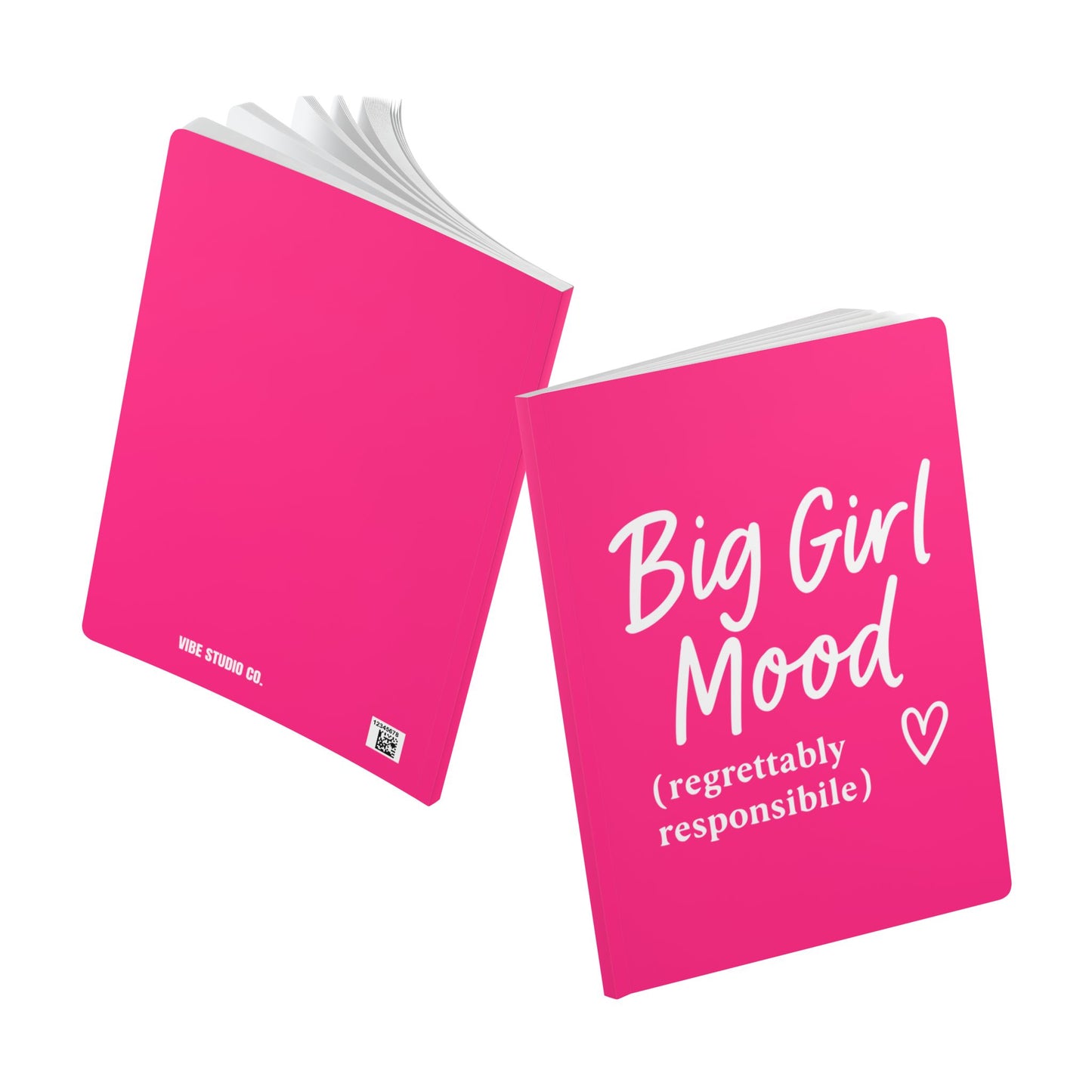 Pink Big Girl Mood A5 Lined Journal