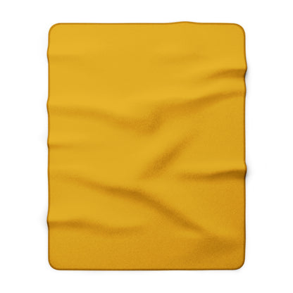 Honey Yellow Sherpa Fleece Blanket Cozy Plush Throw 3 Sizes Soft Warm Blanket