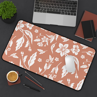 Terracotta Floral Desk Pad (12x18, 12x22 or 16x32)