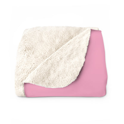 Light Pink Sherpa Fleece Blanket Cozy Plush Throw 3 Sizes Soft Warm Blanket