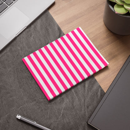 Pink Stripe Sticky Notes (7 Sizes)