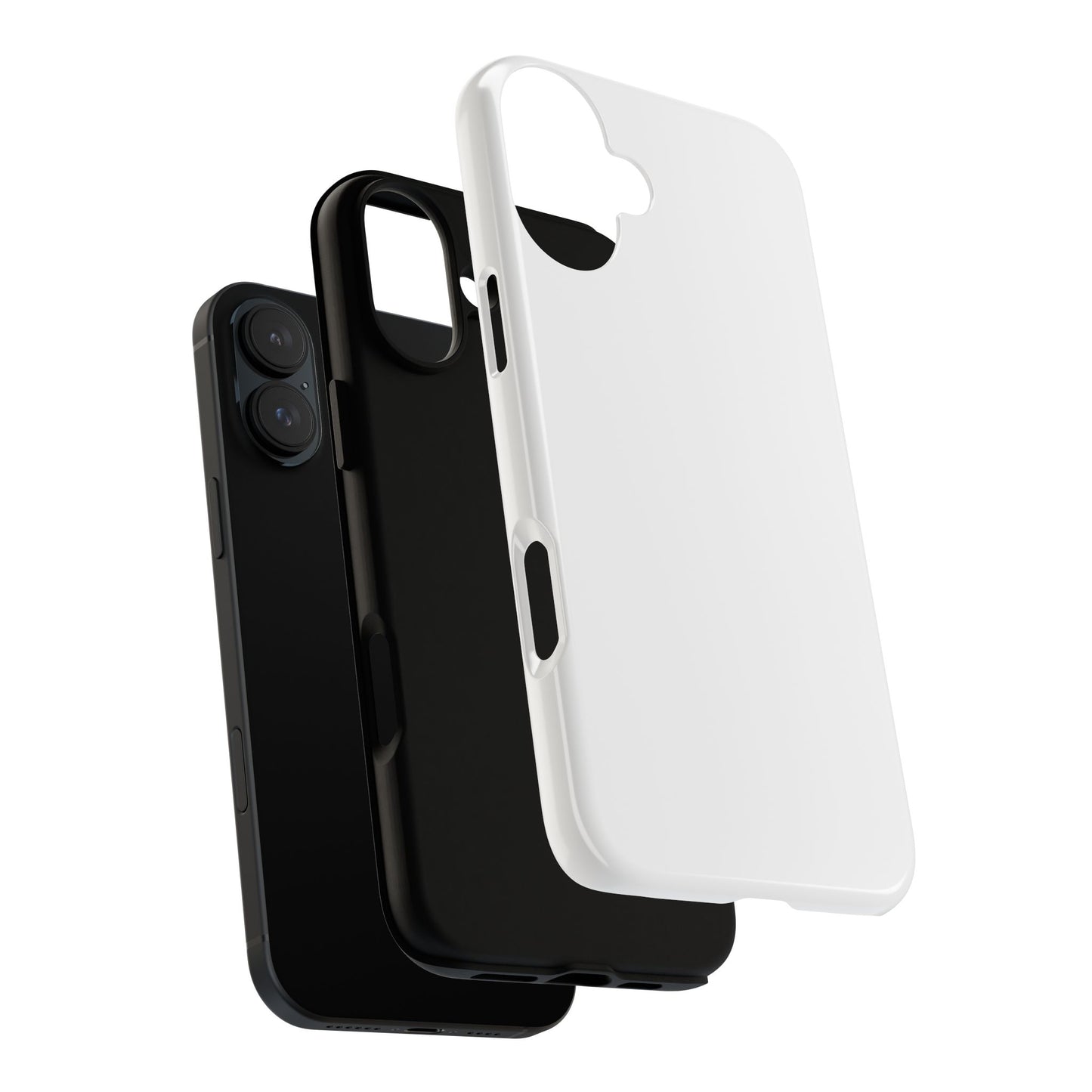 White Tough Cell Phone Case Matte or Glossy Protective Case iPhone Samsung