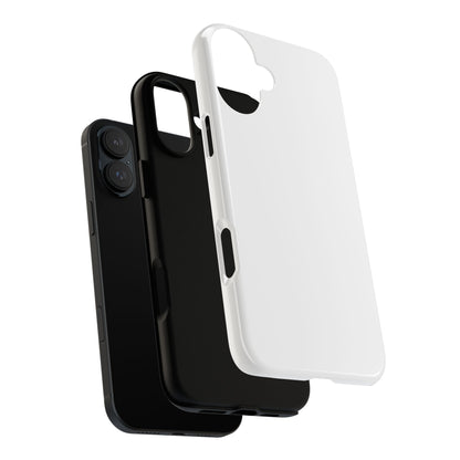 White Tough Cell Phone Case Matte or Glossy Protective Case iPhone Samsung