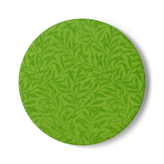 Muted Lime Leaves Coaster Square or Round Color Coordinated Collection