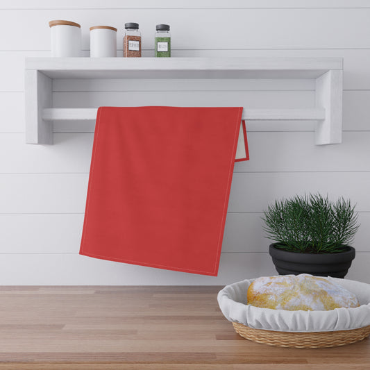 True Red Cotton Twill Tea Towel 18 x 30
