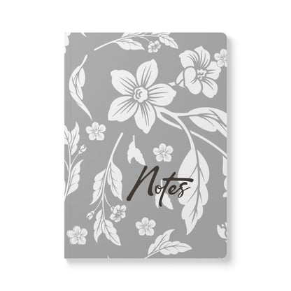 Grayscale Floral A5 Lined Journal Coordinated Collection