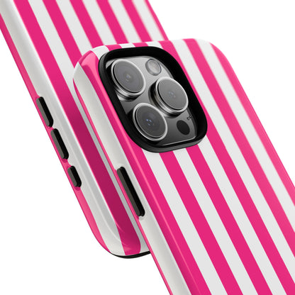 Pink Stripe Tough Phone Case for iphone or Samsung