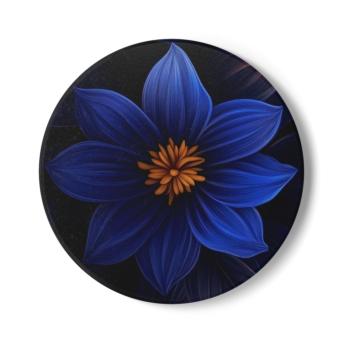 Blue Floral Heaven Ceramic Coaster Botanical Drink Coaster