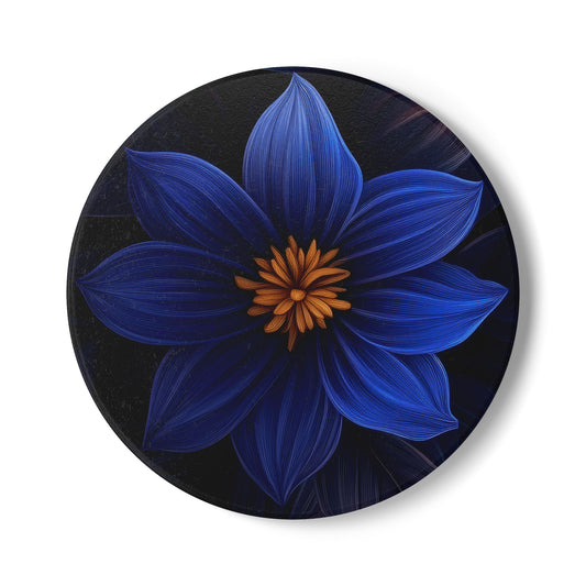Blue Floral Heaven Ceramic Coaster Botanical Drink Coaster