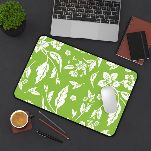 Muted Lime Floral Desk Pad (12x18, 12x22 or 16x32)