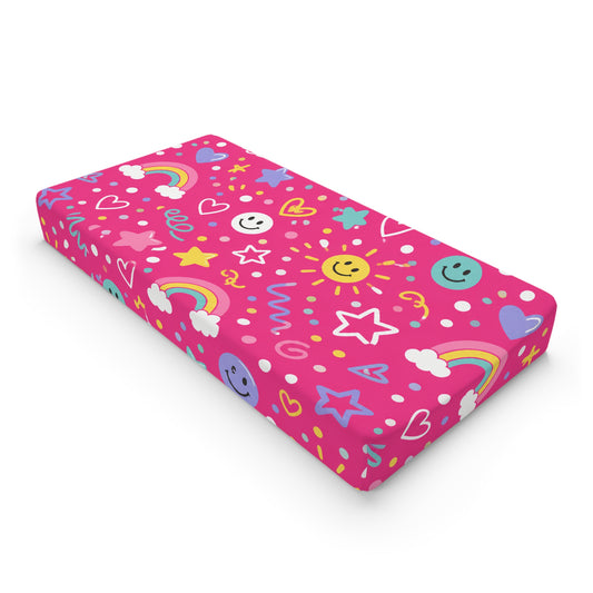 Pink Pop Baby Changing Pad Cover Pink Nursery Changing Pad Cover