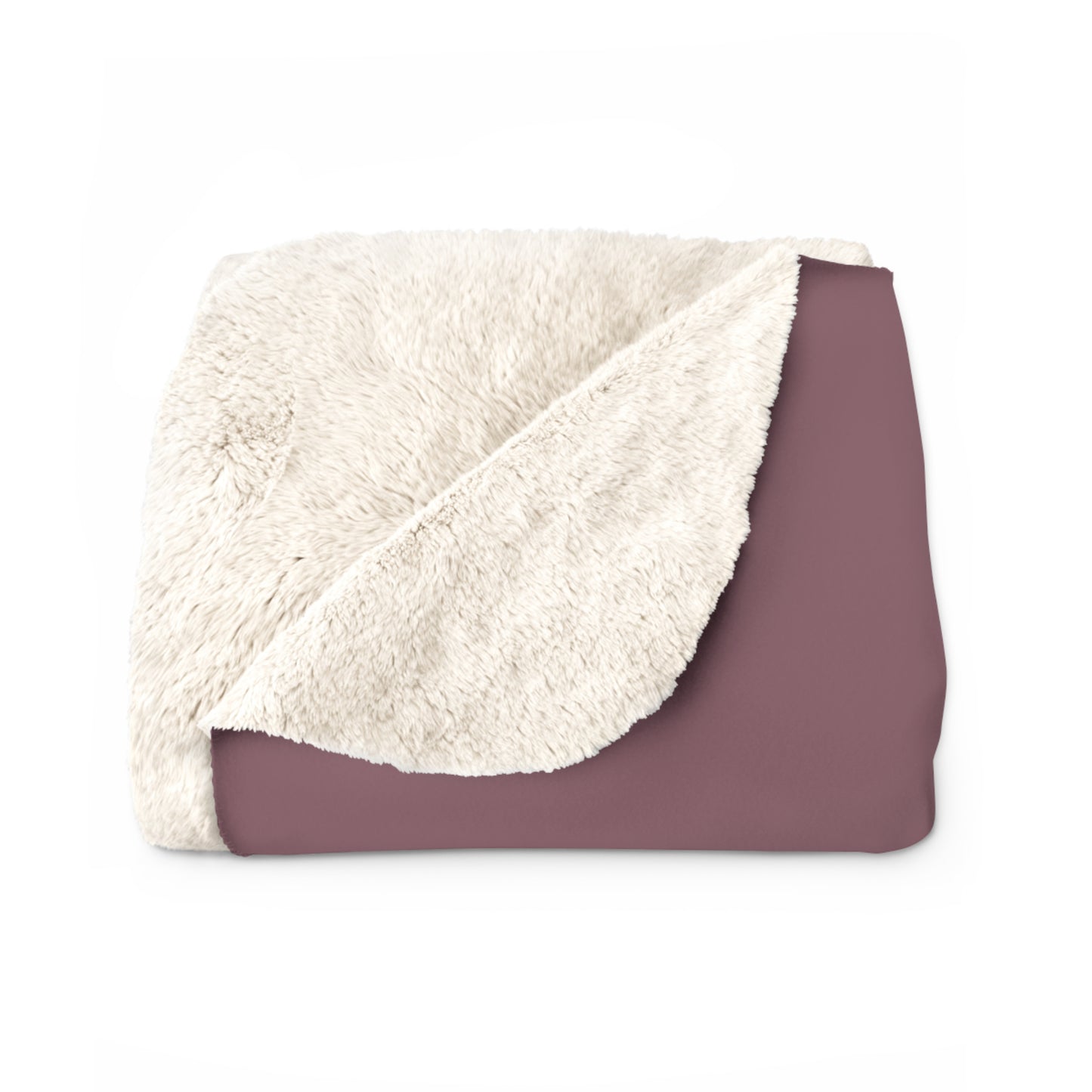 Mauve Sherpa Fleece Blanket Cozy Plush Throw 3 Sizes Soft Warm Blanket