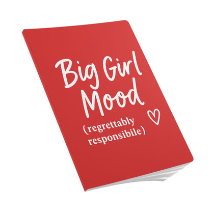 True Red Big Girl Mood A5 Lined Journal