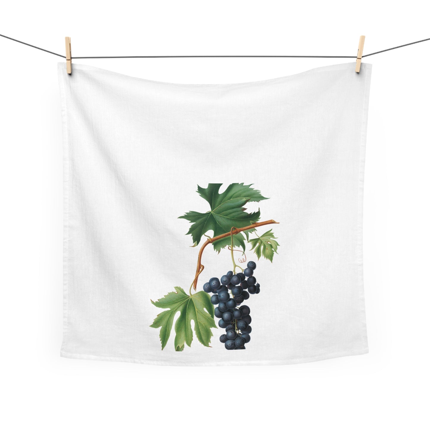Grape Kitchen Tea Towel Vineyard Kitchen Decor Rustic Farmhouse Cotton Dish Towel