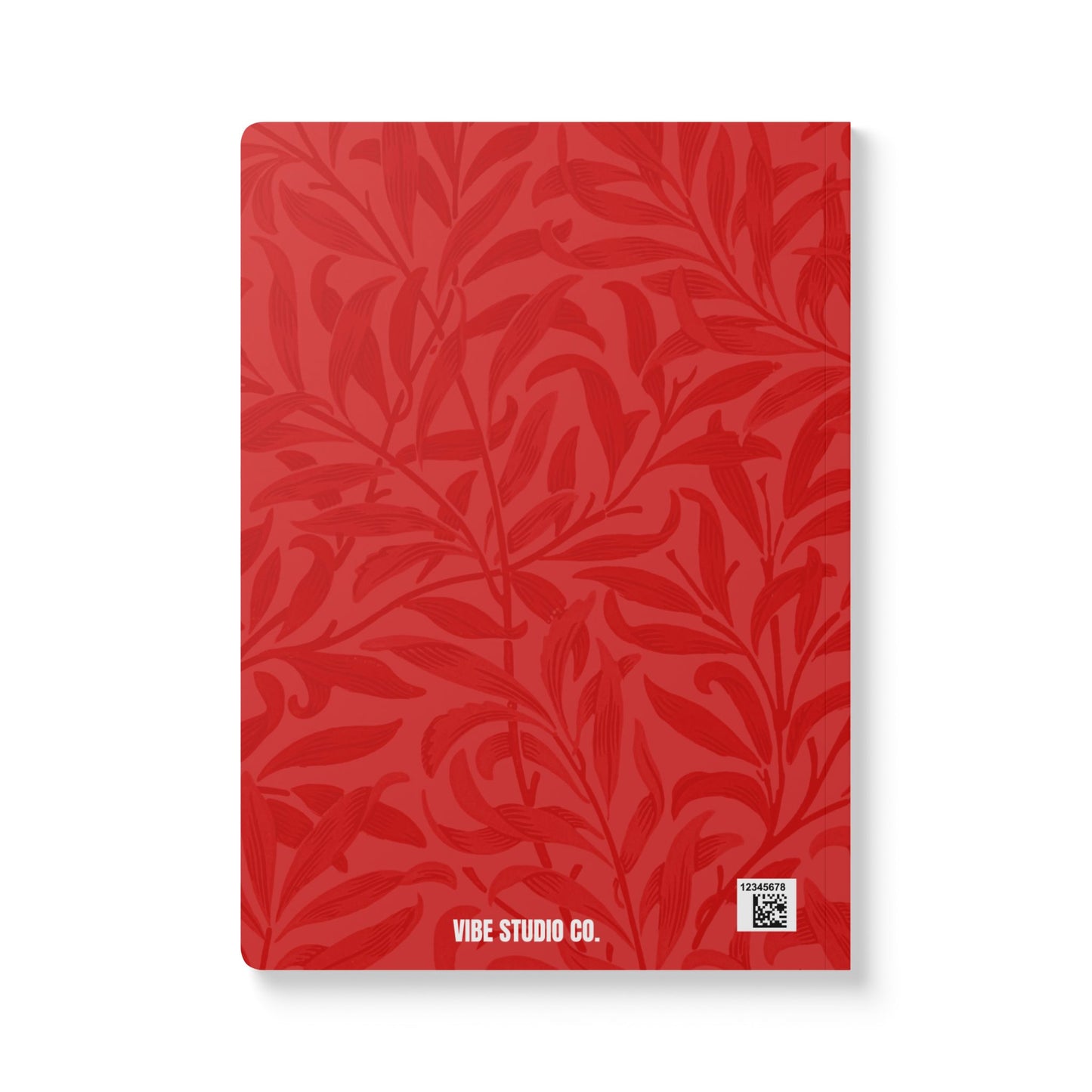 True Red Leaves A5 Lined Journal Minimal Botanical Notebook | Coordinated Collection
