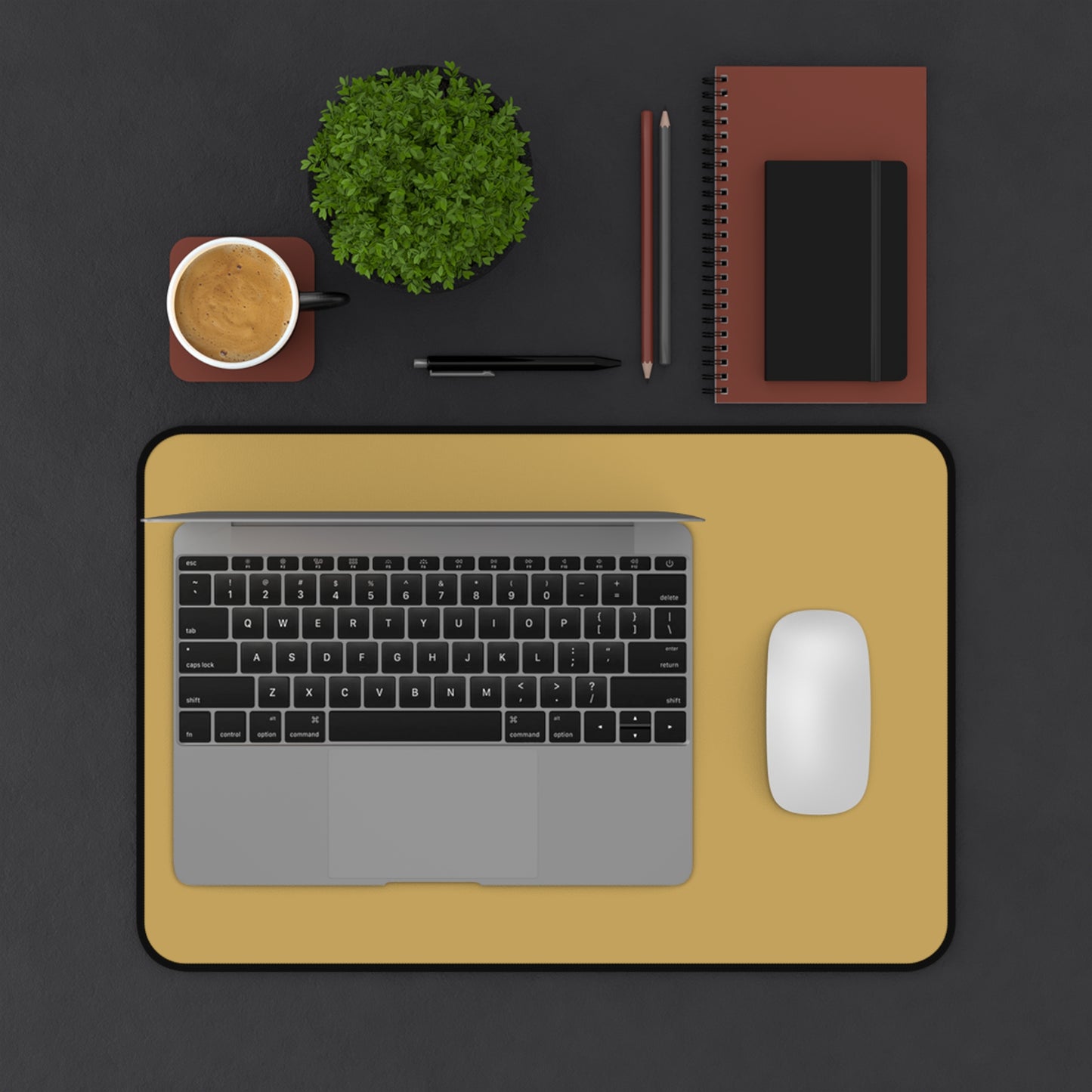 Muted Gold Desk Mat Color Coordinated Collection (12x18, 12x22, 16x32)
