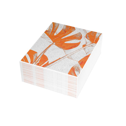 Monstera Leaf Tangerine Postcards
