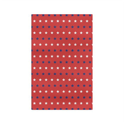 Red, White and Blue Stars Microfiber Tea Towel