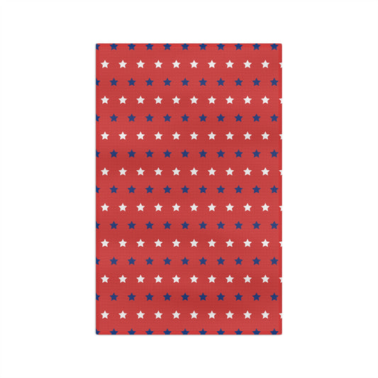 Red, White and Blue Stars Microfiber Tea Towel