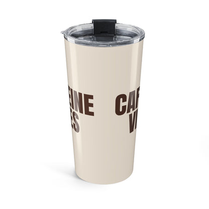 Latte Cream Caffeine Vibes 20oz Stainless Steel Tumbler | Color Coordinated Collection