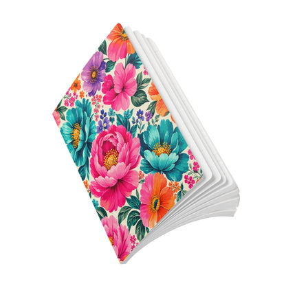 Dreamy Floral Softcover A5 Lined Journal Floral Notebook