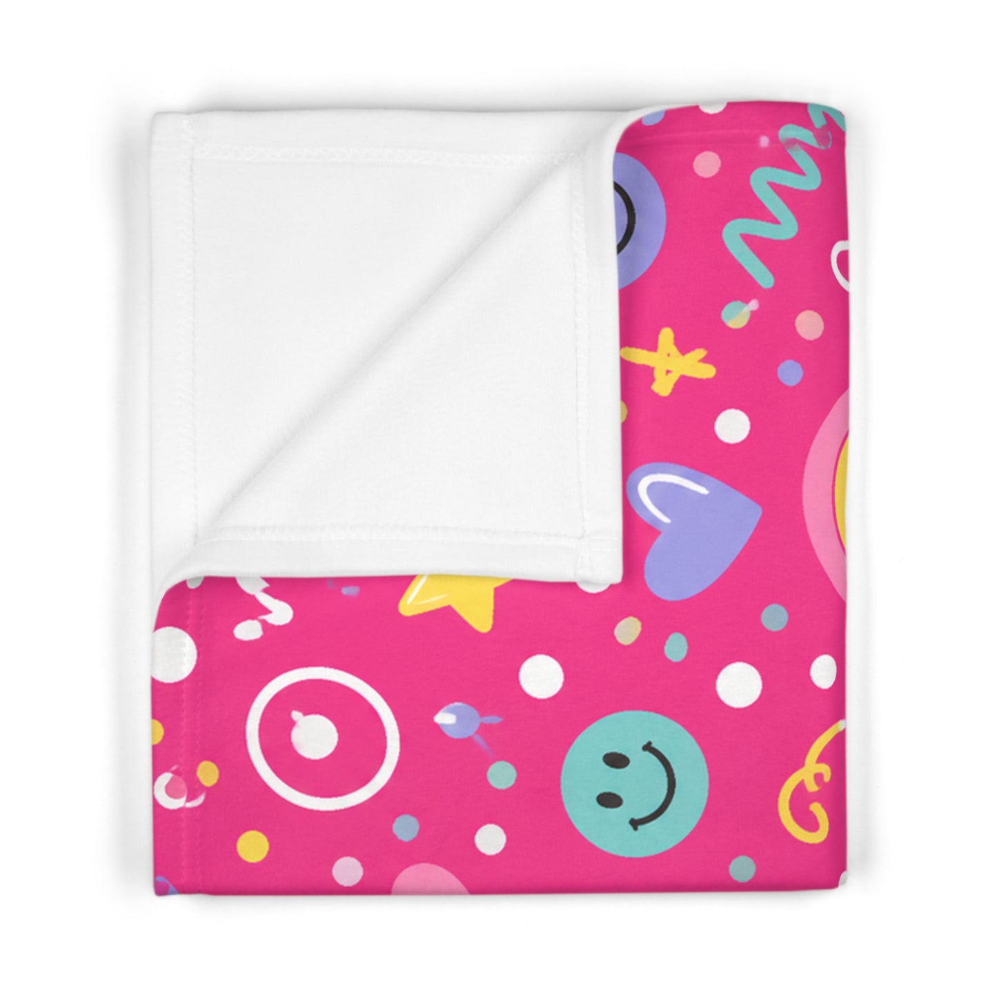 Pink Pop Soft Fleece Baby Blanket Pink Nursery Blanket