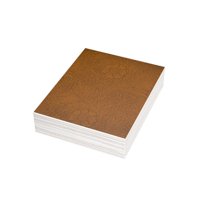 Saddle Tan Floral Postcard Set Pack of 10, 30 or 50 w/ Envelopes | Coordinated Collection