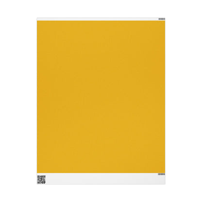 Honey Yellow Wrapping Paper Matte or Glossy Gift Wrap 3 Sizes Fine Art Paper