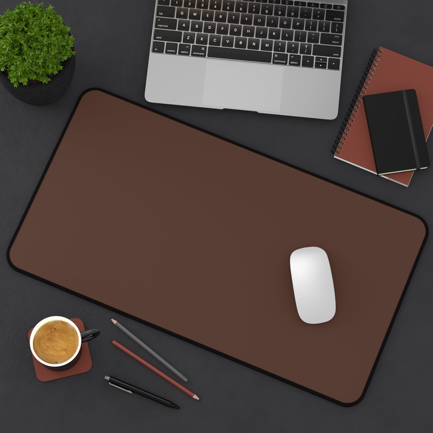 Chocolate Brown Desk Mat Color Coordinated Collection (12x18, 12x22, 16x32)