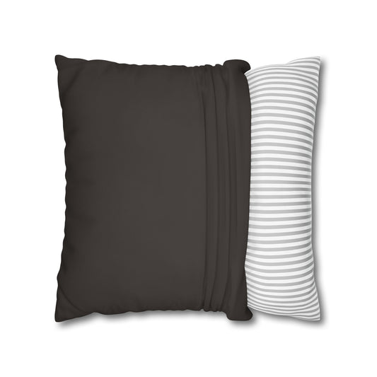 Muted Charcoal Canvas Pillow Cover 20x20