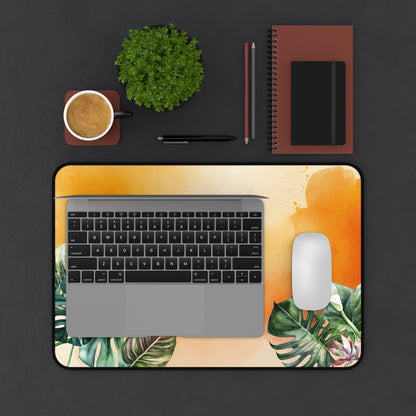 Sunset Botanical Desk Pad Tropical Botanical Desk Mat (12x18, 12x22, 16x32)