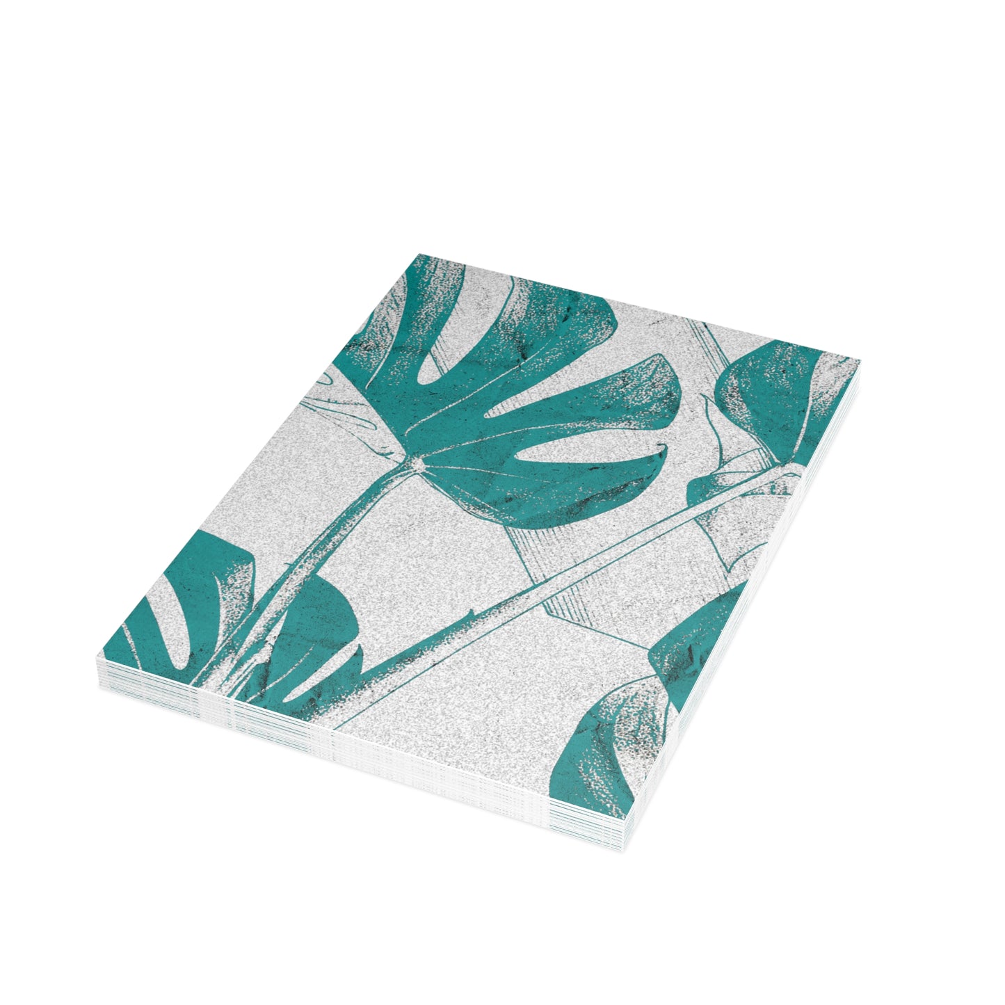 Monstera Leaf Deep Aqua Postcards