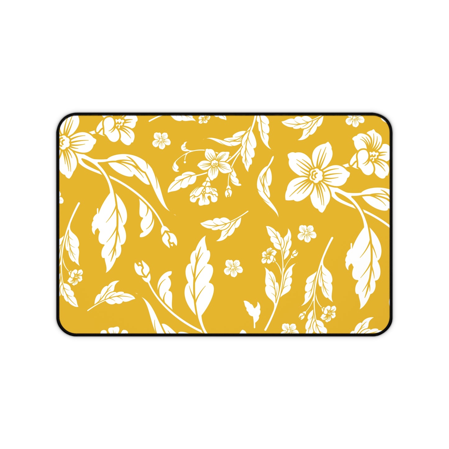 Honey Yellow Floral Desk Pad (12x18, 12x22 or 16x32)
